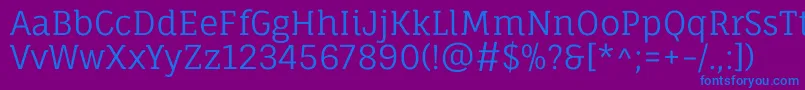 More about FaunaoneRegular Font FaunaoneRegular Font – Blue Fonts on Purple Background