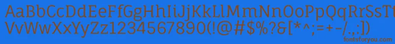 FaunaoneRegular Font – Brown Fonts on Blue Background