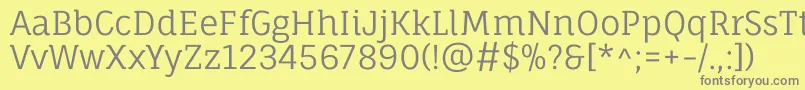 FaunaoneRegular Font – Gray Fonts on Yellow Background