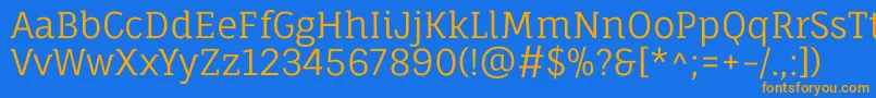 FaunaoneRegular Font – Orange Fonts on Blue Background