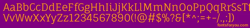 FaunaoneRegular Font – Orange Fonts on Purple Background