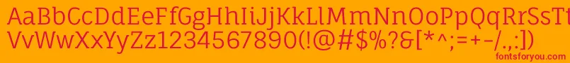 More about FaunaoneRegular Font FaunaoneRegular Font – Red Fonts on Orange Background