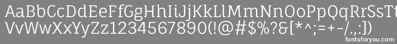 FaunaoneRegular Font – White Fonts on Gray Background