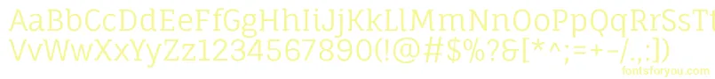 FaunaoneRegular Font – Yellow Fonts on White Background