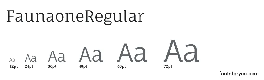 Размеры шрифта FaunaoneRegular