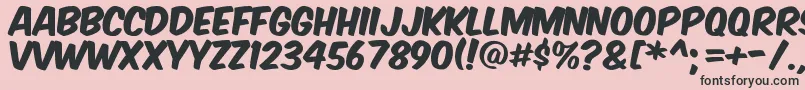 Komtita Font – Black Fonts on Pink Background