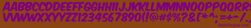 Komtita Font – Purple Fonts on Brown Background