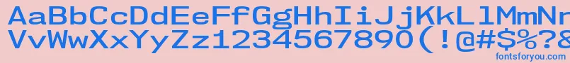 Nk57MonospaceExSb Font – Blue Fonts on Pink Background