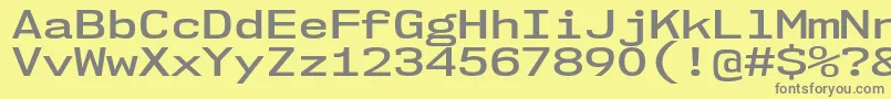 Nk57MonospaceExSb Font – Gray Fonts on Yellow Background