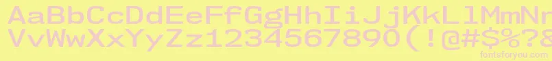 Nk57MonospaceExSb Font – Pink Fonts on Yellow Background