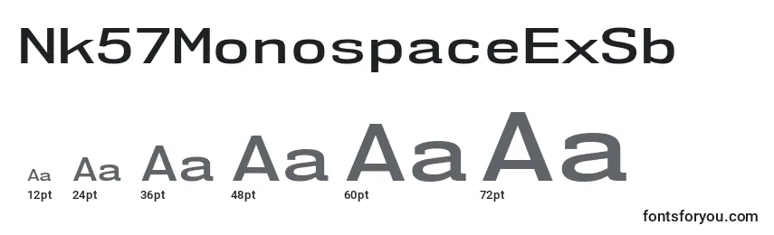 Nk57MonospaceExSb Font Sizes