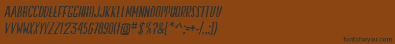 SwallowFallsItalic Font – Black Fonts on Brown Background