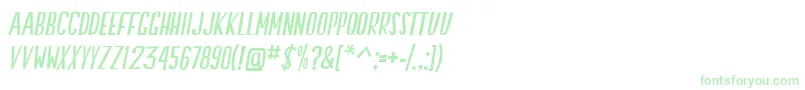 SwallowFallsItalic Font – Green Fonts on White Background