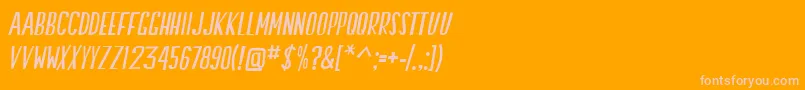 SwallowFallsItalic Font – Pink Fonts on Orange Background