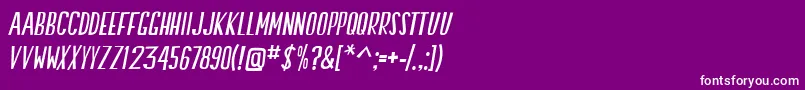 SwallowFallsItalic Font – White Fonts on Purple Background