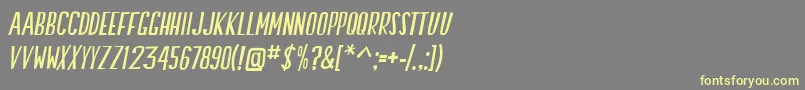SwallowFallsItalic Font – Yellow Fonts on Gray Background