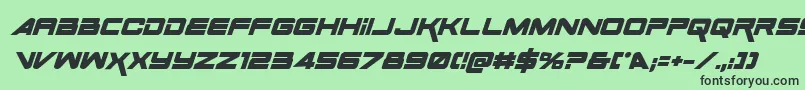 SpaceRangerBoldItalic Font – Black Fonts on Green Background