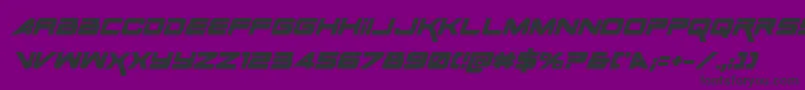 SpaceRangerBoldItalic Font – Black Fonts on Purple Background