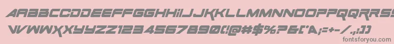 SpaceRangerBoldItalic Font – Gray Fonts on Pink Background