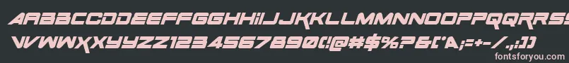 SpaceRangerBoldItalic Font – Pink Fonts on Black Background