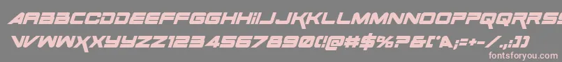 SpaceRangerBoldItalic Font – Pink Fonts on Gray Background