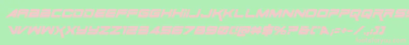 SpaceRangerBoldItalic Font – Pink Fonts on Green Background