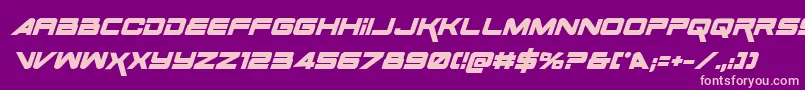 SpaceRangerBoldItalic Font – Pink Fonts on Purple Background