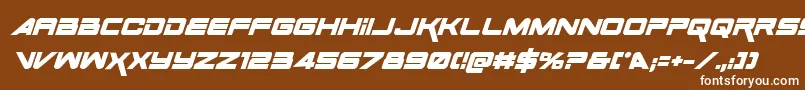 SpaceRangerBoldItalic Font – White Fonts on Brown Background
