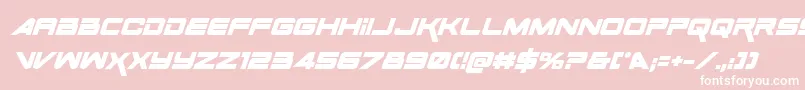 SpaceRangerBoldItalic Font – White Fonts on Pink Background