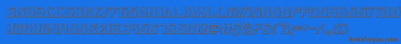 1968odyssey3Dital Font – Brown Fonts on Blue Background