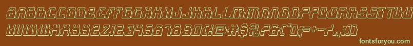 1968odyssey3Dital Font – Green Fonts on Brown Background