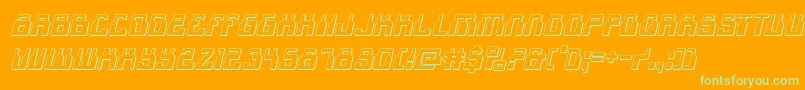 1968odyssey3Dital Font – Green Fonts on Orange Background