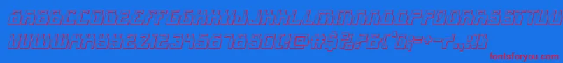 1968odyssey3Dital-fontti – punaiset fontit sinisellä taustalla