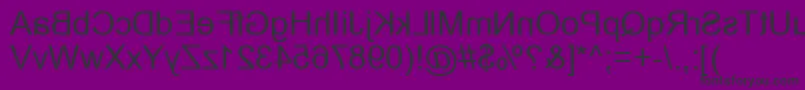 Fonte Zone23Helveticaflip – fontes pretas em um fundo violeta
