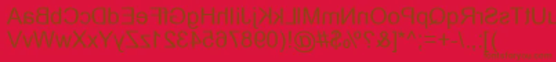 Zone23Helveticaflip Font – Brown Fonts on Red Background