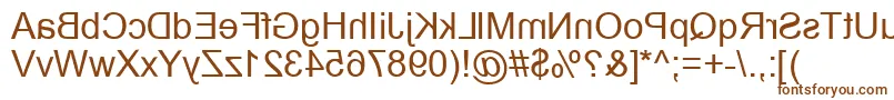 Шрифт Zone23Helveticaflip – коричневые шрифты на белом фоне