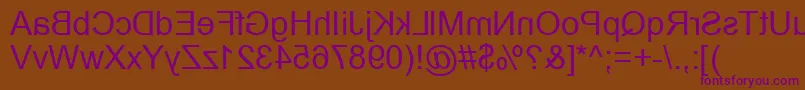 Шрифт Zone23Helveticaflip – фиолетовые шрифты на коричневом фоне