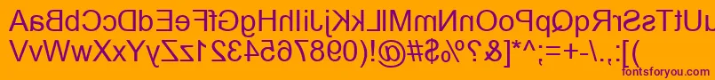 Zone23Helveticaflip Font – Purple Fonts on Orange Background