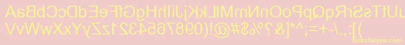 Police Zone23Helveticaflip – polices jaunes sur fond rose