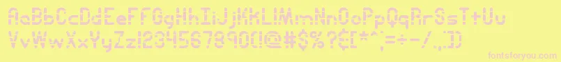 Entlayra Font – Pink Fonts on Yellow Background