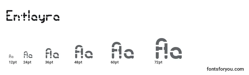 Размеры шрифта Entlayra