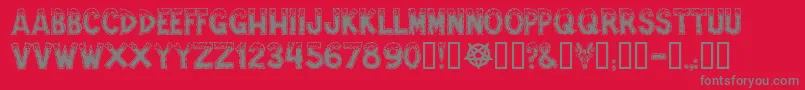 Ampefe Font – Gray Fonts on Red Background