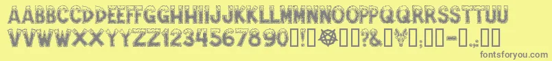 Weitere Informationen zur Ampefe-Schriftart Ampefe-Schriftart – Graue Schriften auf gelbem Hintergrund