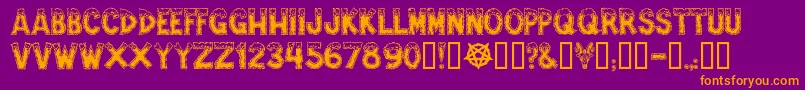 Ampefe Font – Orange Fonts on Purple Background
