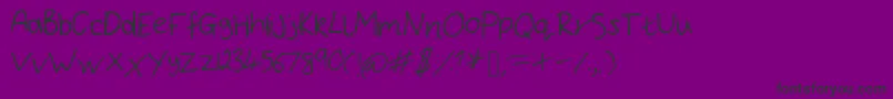Police BryonysHandwritingThin – polices noires sur fond violet