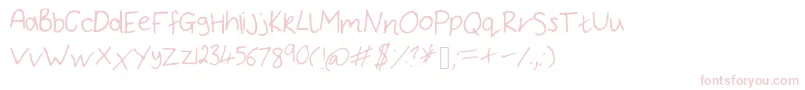 BryonysHandwritingThin Font – Pink Fonts on White Background