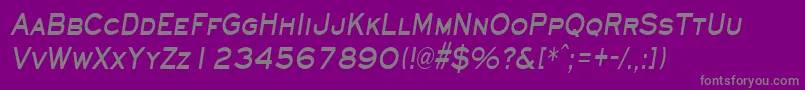 Police EyechartcondensedBoldItalic – polices grises sur fond violet