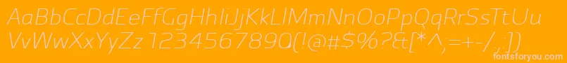 フォントAutobahnProLightItalic – オレンジの背景にピンクのフォント