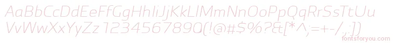 フォントAutobahnProLightItalic – ピンクのフォント