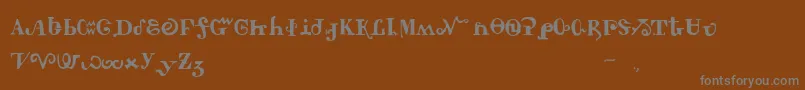 Tschiroki Font – Gray Fonts on Brown Background